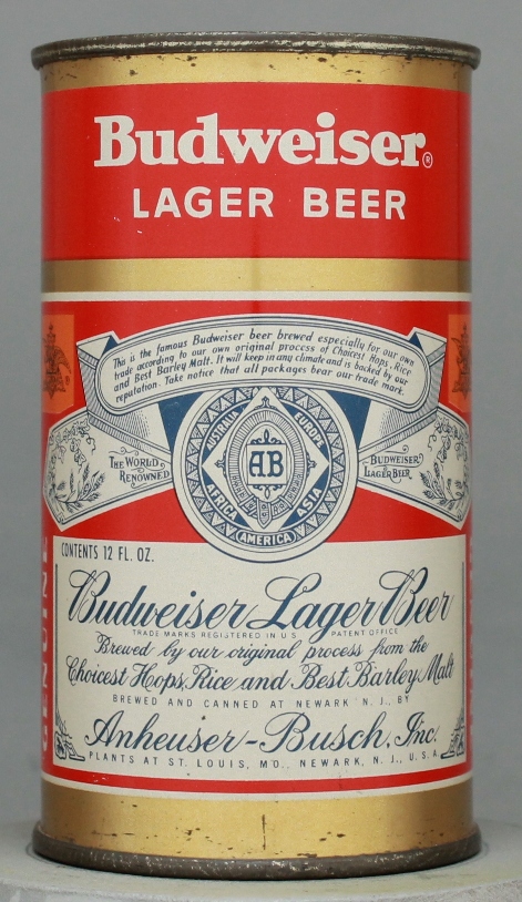 Budweiser Lager Beer Flat Top Can