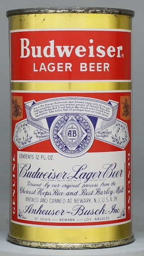Budweiser Lager Beer Flat Top Can