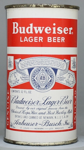 Budweiser Lager Beer Flat Top Can