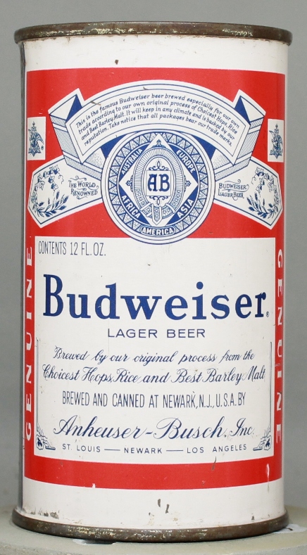 Budweiser Lager Beer Flat Top Can