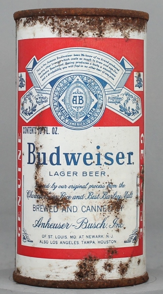 Budweiser Lager Beer Flat Top Can