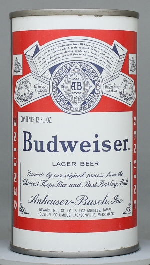 Budweiser Beer Flat Top Can