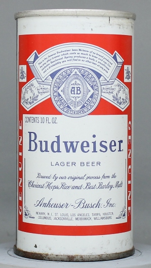 Budweiser Lager Beer Flat Top Can