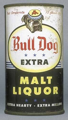 Bull Dog Extra Malt Liquor Flat Top Can