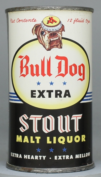 Bull Dog Extra Stout Malt Liquor Flat Top Can