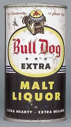 Bull Dog Extra Malt Liquor Flat Top Can
