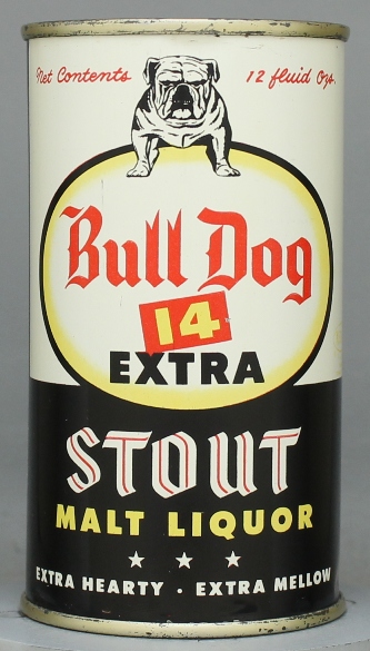 Bull Dog 14 Extra Stout Malt Liquor Flat Top Can