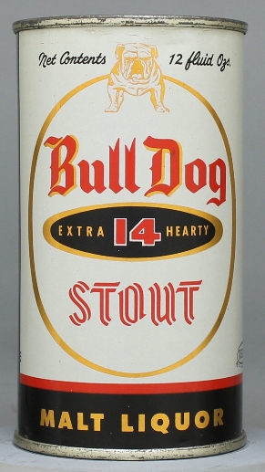 Bull Dog 14 Extra Stout Malt Liquor Flat Top Can