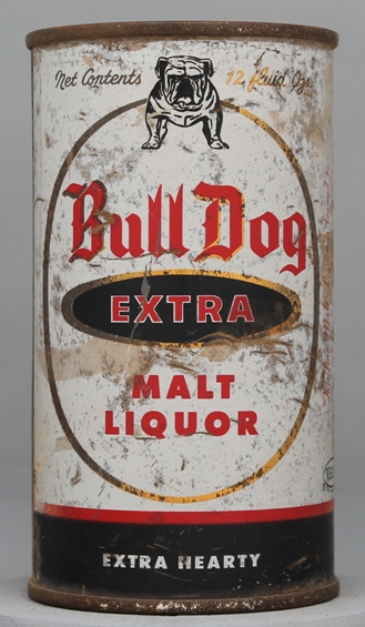 Bull Dog Extra Malt Liquor Flat Top Can