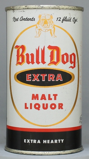 Bull Dog Extra Malt Liquor Flat Top Can