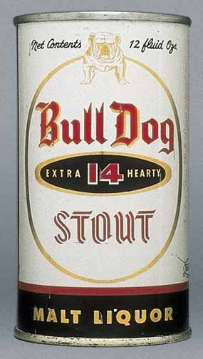 Bull Dog 14 Stout Malt Liquor Flat Top Can