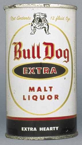 Bull Dog Extra Malt Liquor Flat Top Can