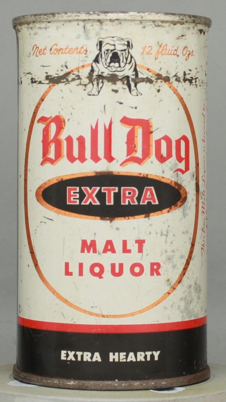 Bull Dog Extra Malt Liquor Flat Top Can