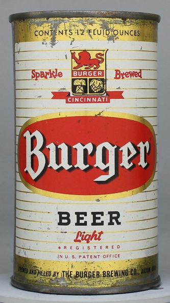 Burger Light Beer Flat Top Can