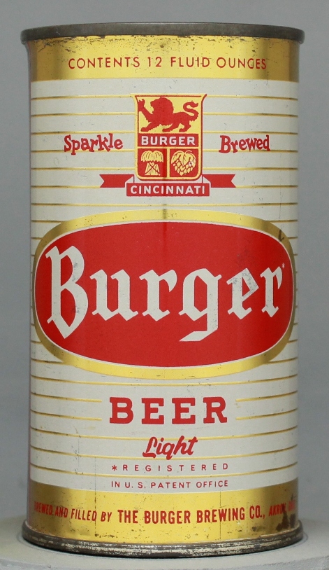 Burger Light Beer Flat Top Can