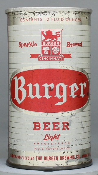Burger Light Beer Flat Top Can