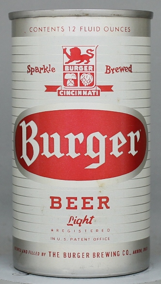 Burger Light Beer Flat Top Can