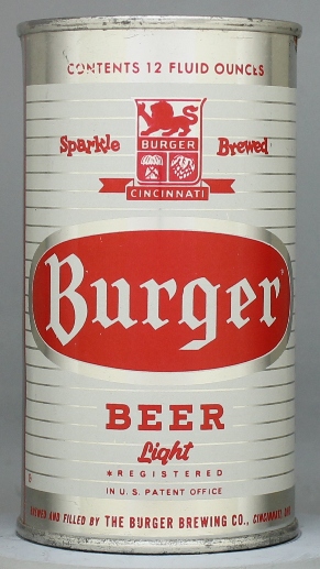Burger Light Beer Flat Top Can