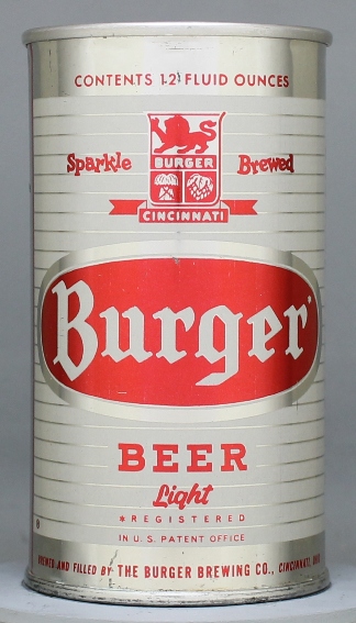 Burger Light Beer Flat Top Can