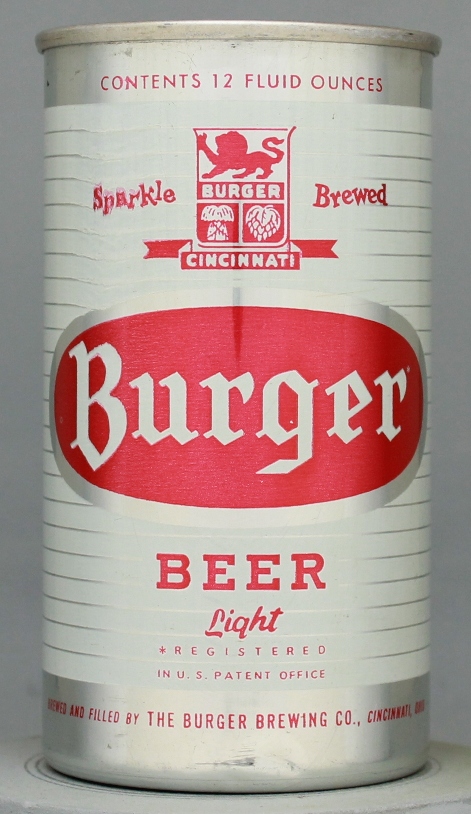 Burger Light Beer Flat Top Can