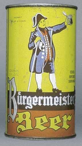 Burgermeister Beer Flat Top Can