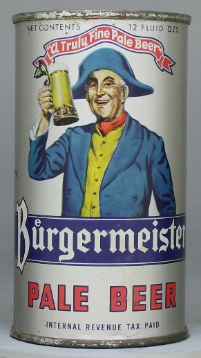 Burgermeister Pale Beer Flat Top Can