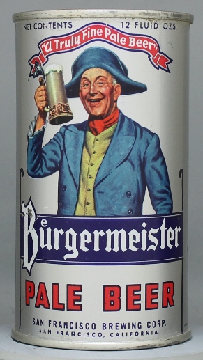 Burgermeister Pale Beer Flat Top Can