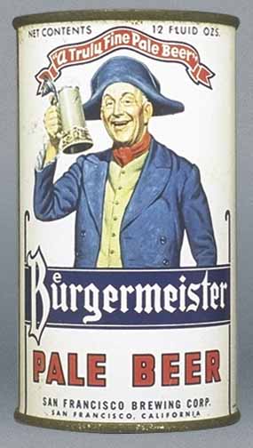 Burgermeister Pale Beer Flat Top Can