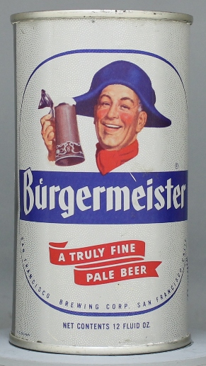 Burgermeister Pale Beer Flat Top Can