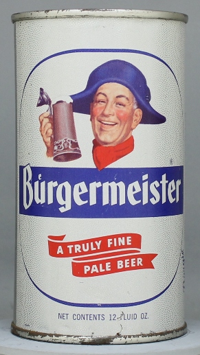 Burgermeister Pale Beer Flat Top Can