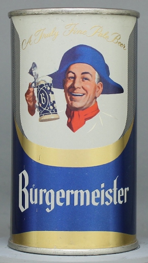 Burgermeister Pale Beer Flat Top Can