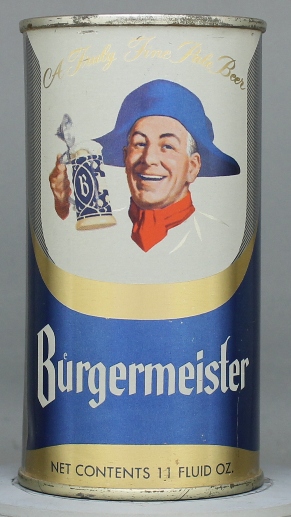 Burgermeister Pale Beer Flat Top Can