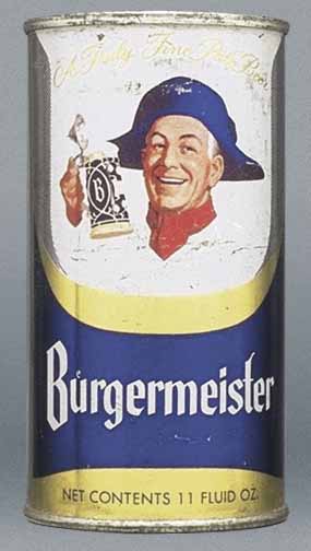 Burgermeister Beer Flat Top Can