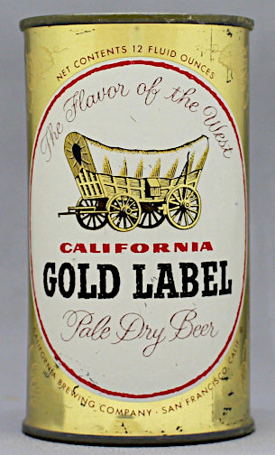 California Gold Label Beer Flat Top Can