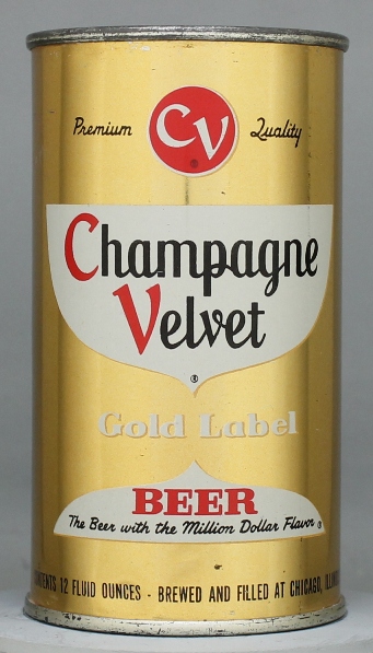 Champagne Velvet Gold Label Beer Flat Top Can