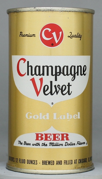 Champagne Velvet Gold Label Beer Flat Top Can