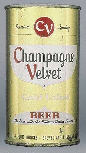Champagne Velvet Gold Label Beer Flat Top Can