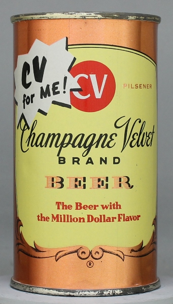 Champagne Velvet Brand Beer Flat Top Can