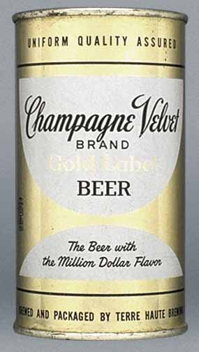 Champagne Velvet Gold Label Beer Flat Top Can