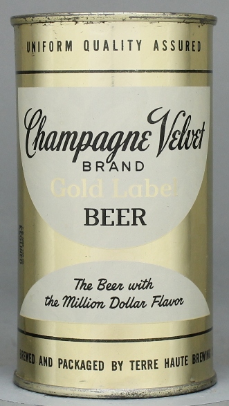 Champagne Velvet Br. Gold Label Beer Flat Top Can