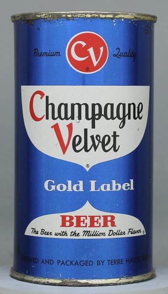 Champagne Velvet Gold Label Beer Flat Top Can