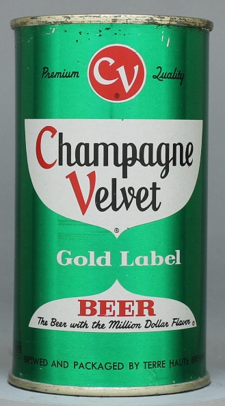 Champagne Velvet Gold Label Beer Flat Top Can