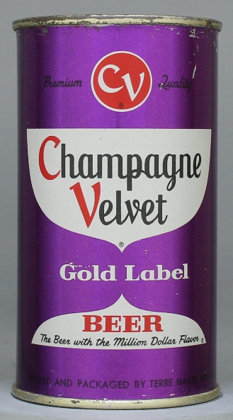 Champagne Velvet Gold Label Beer Flat Top Can