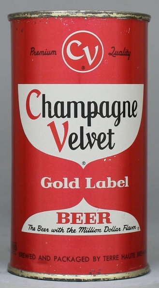 Champagne Velvet Gold Label Beer Flat Top Can