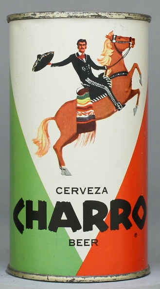 Charro Cerveza Beer Flat Top Can