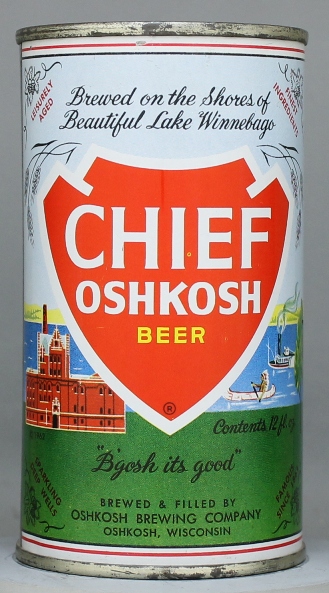 Chief Oshkosh Beer Flat Top Can