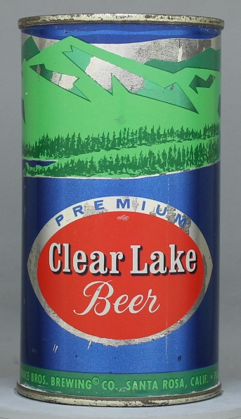 Clear Lake Premium Beer Flat Top Can