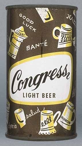 Congress Light Beer Flat Top Can