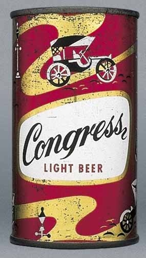 Congress Light Beer Flat Top Can