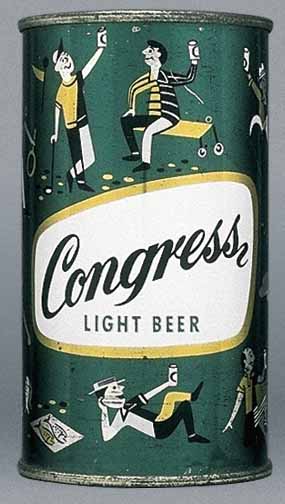 Congress Light Beer Flat Top Can